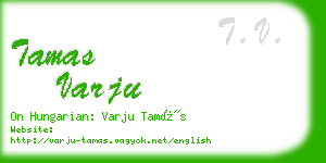 tamas varju business card